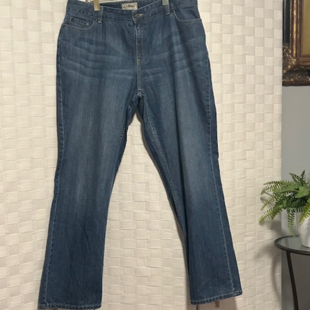 L.L. Bean Blue Crosshatch Jeans